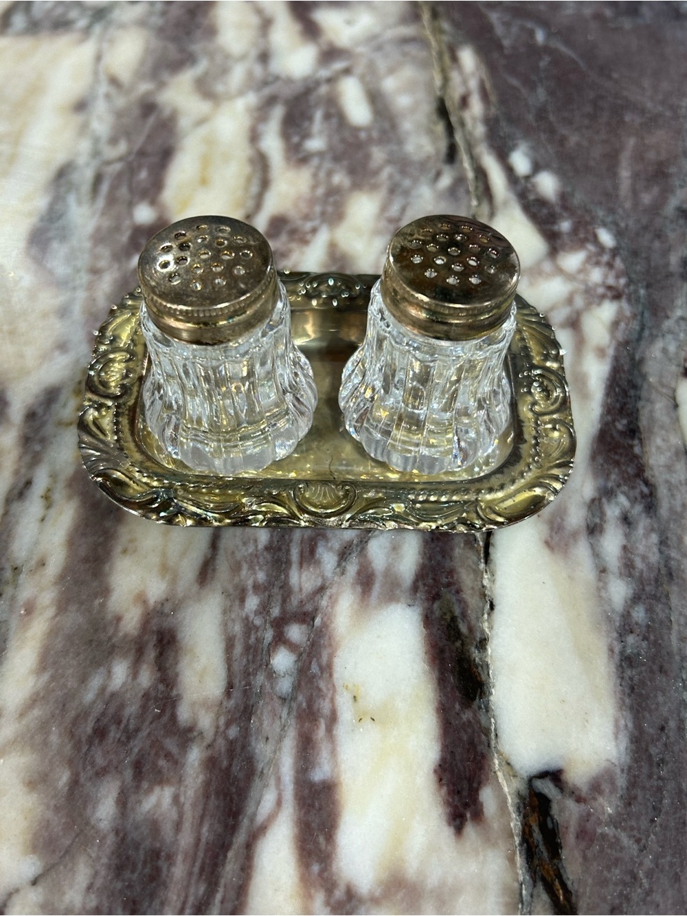 Vintage Mini Salt and Pepper Shakers 3 Piece Set